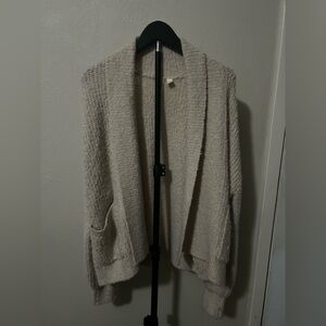 Womens Moth by Anthropologie Cream Open-Front Knit Cardigan size Small